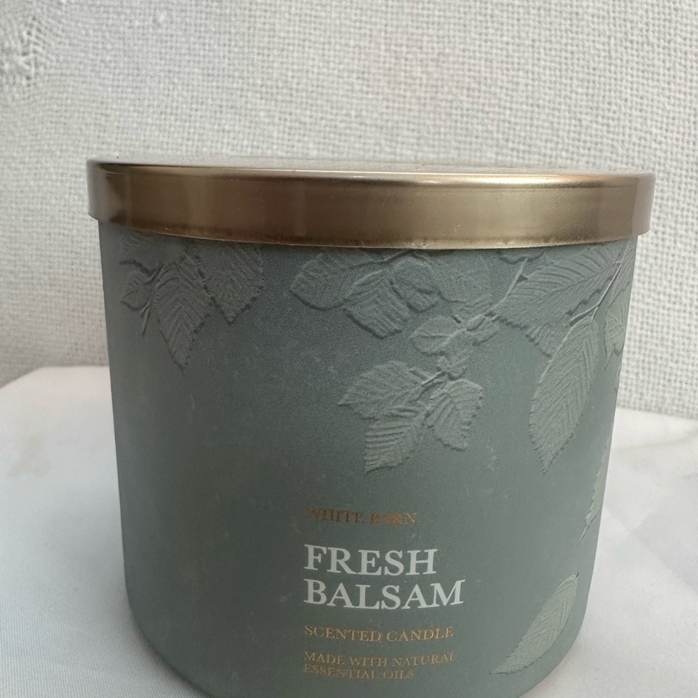 White Barn Bath and Body Works Fresh Balsam 3 wick New